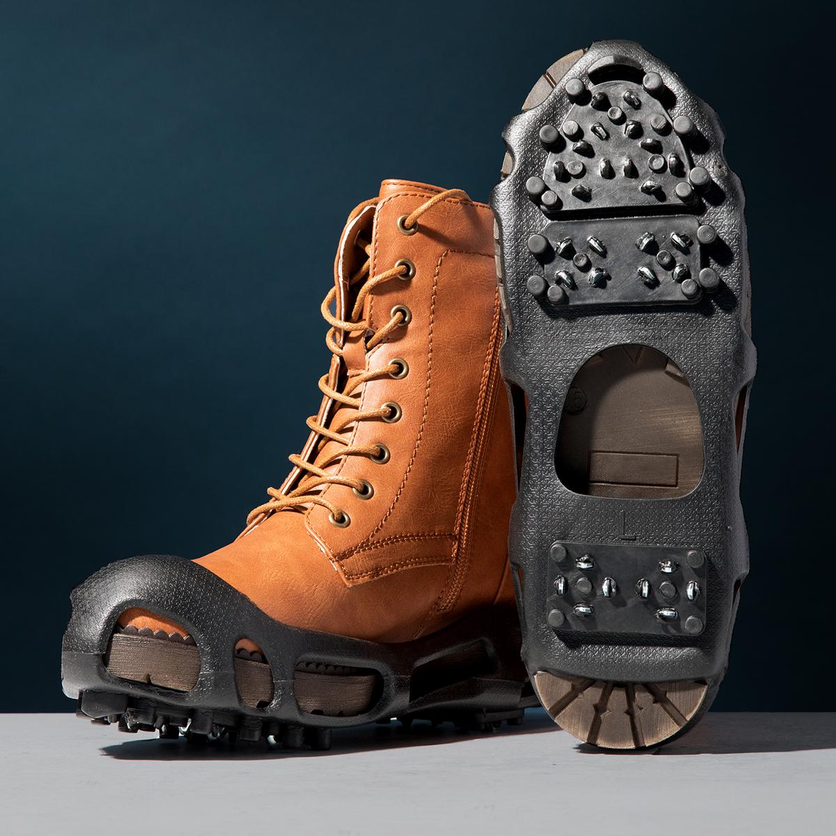 Action Traction Slip-on Cleats — angled view of walking traction