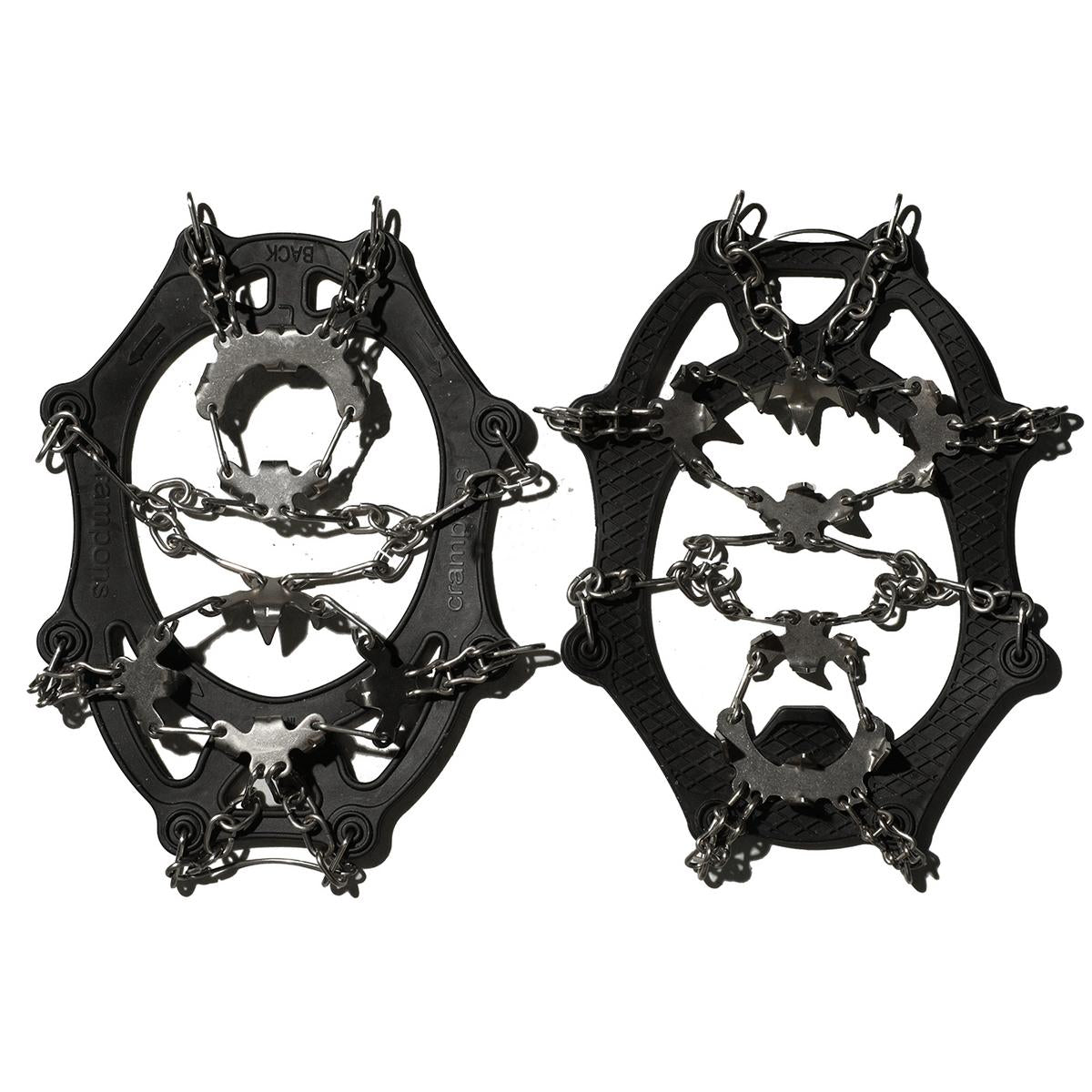 Action Traction Pro Ice Cleats — sole view showing steel spike layout