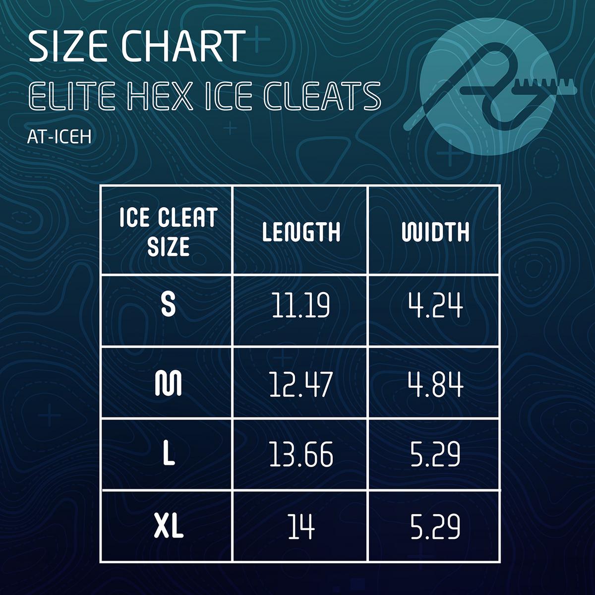 Action Traction Elite Hex worn on a boot on ice