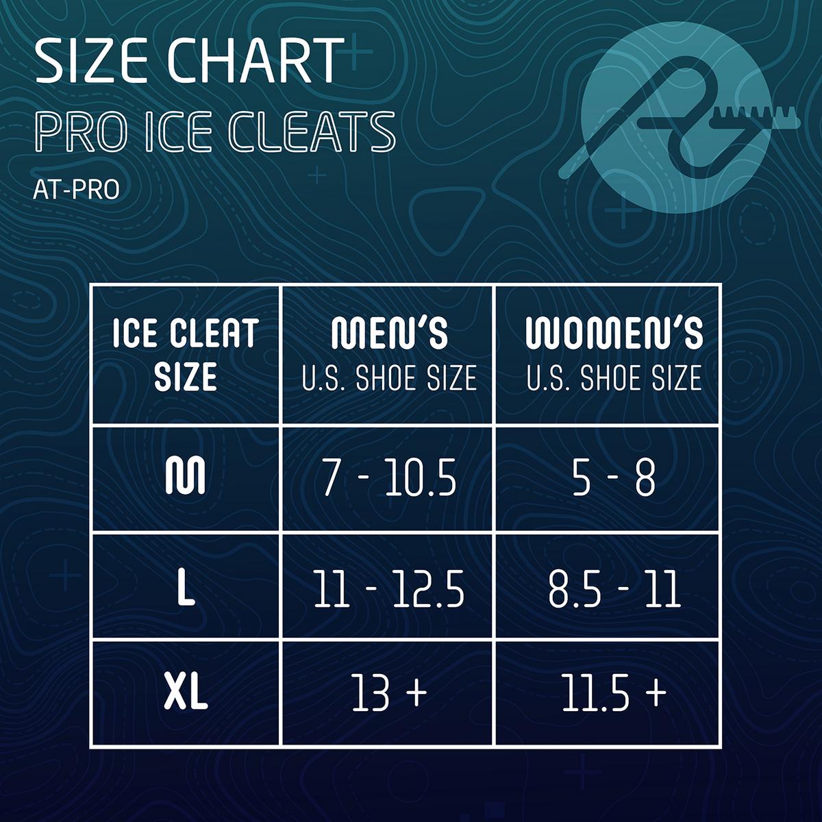 Action Traction Pro Ice Cleats worn on a work boot on ice