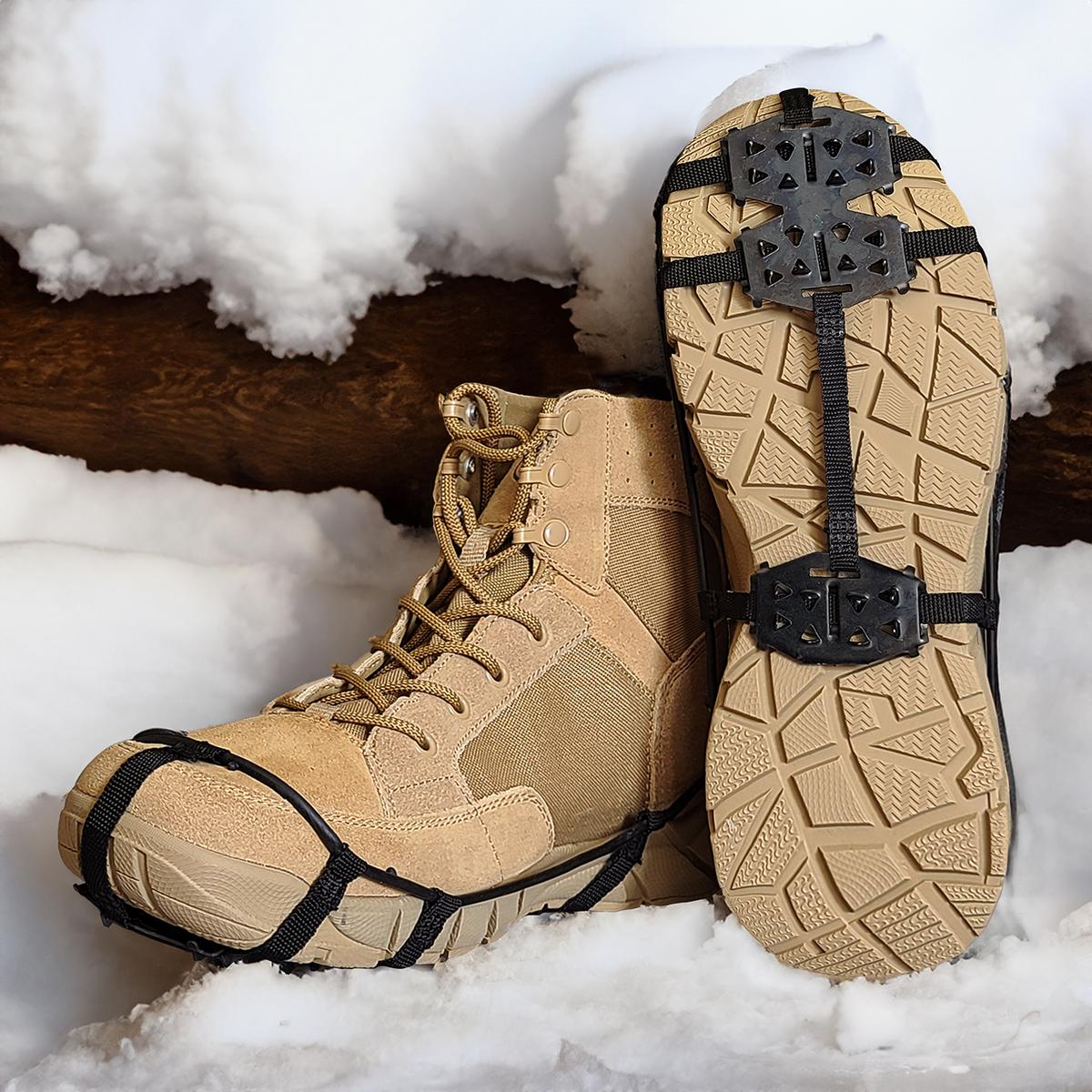 Action Traction Hiking Crampons — stretch fit over hiking boots