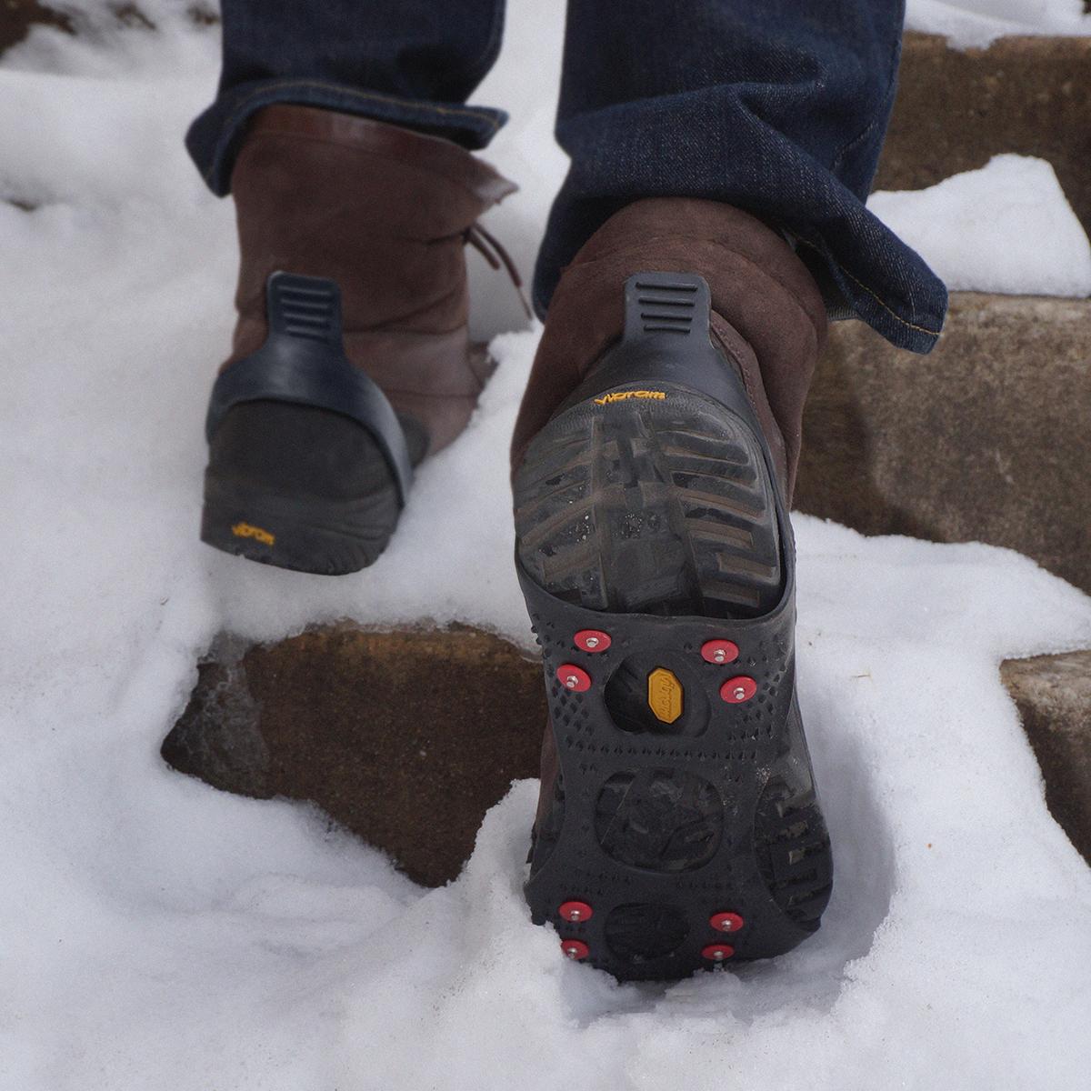 Action Traction Original Ice Cleats — close-up of carbide steel spikes