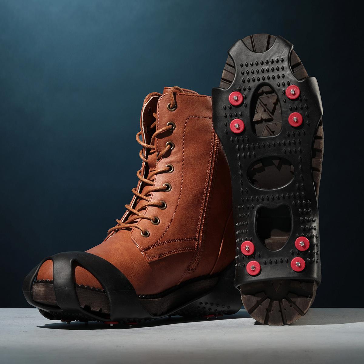 Action Traction Original Ice Cleats — angled view of full-foot traction
