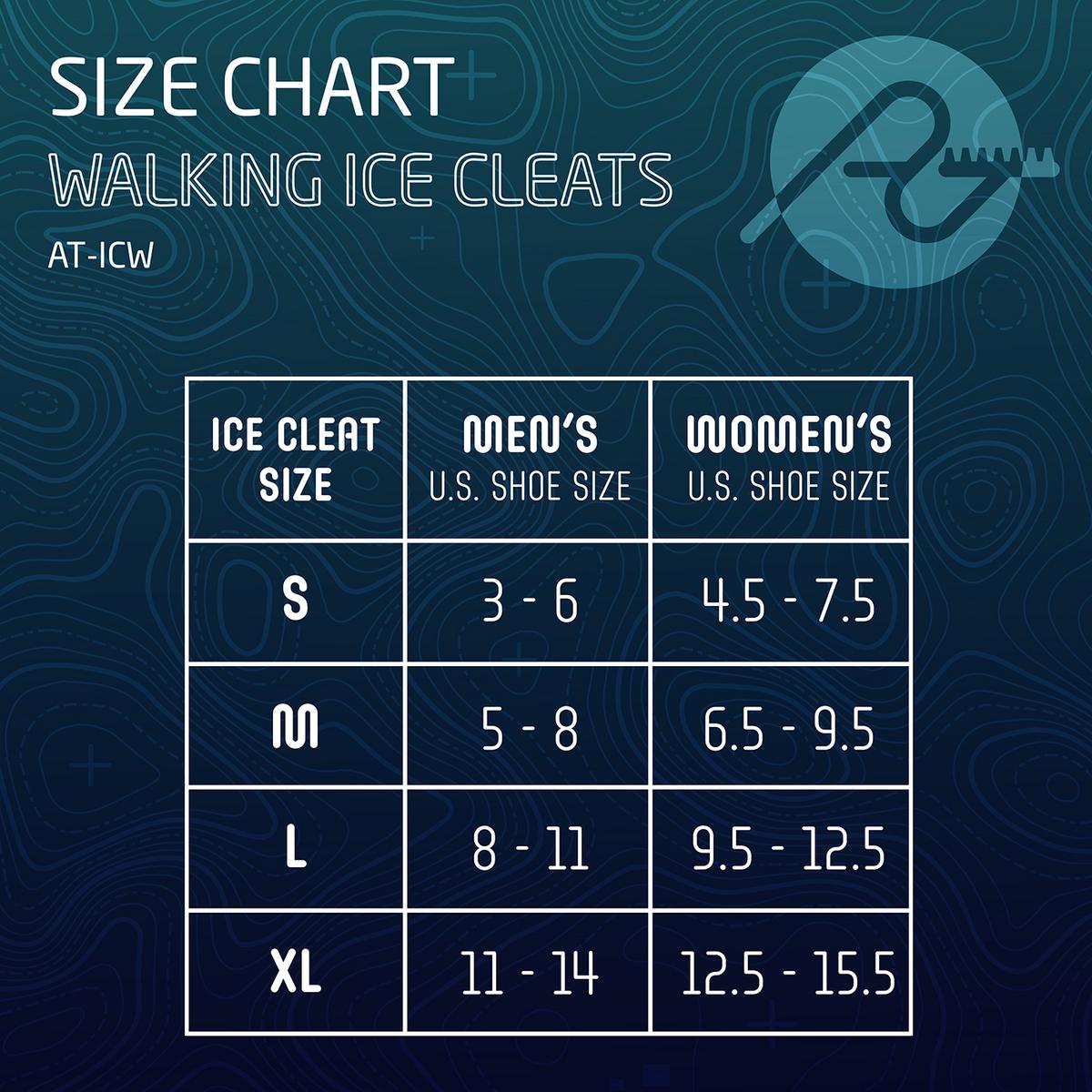 Action Traction Slip-on Cleats worn on a shoe for walking on ice